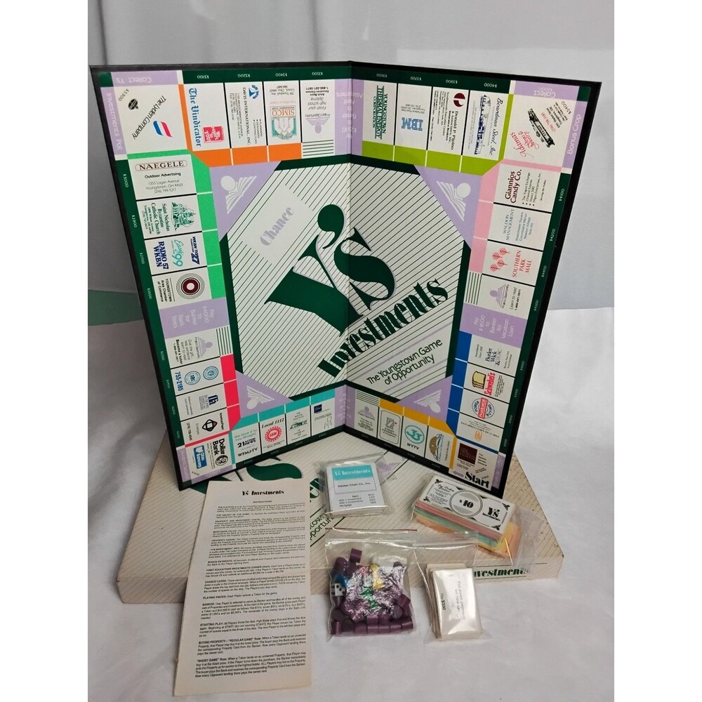 Vintage Y's Investments The Youngstown Board Game of Opportunity In  Box